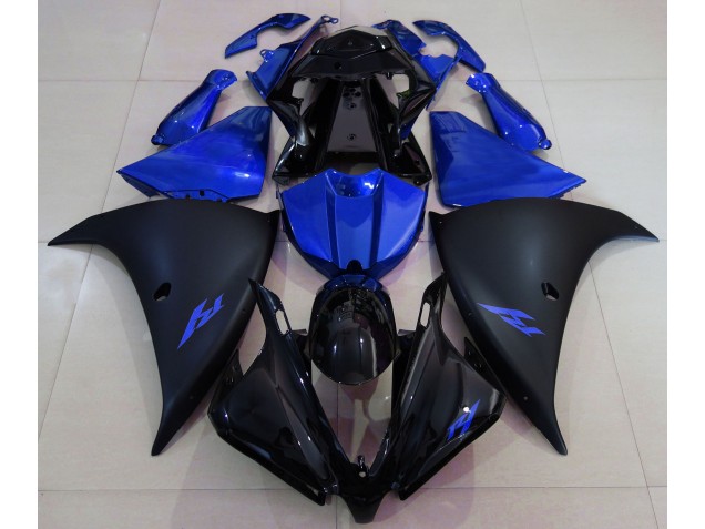 Matte Black and Blue Yamaha R1 Fairings 2013-2014 Matte Black and Blue Yamaha R1 Fairings 2013-2014