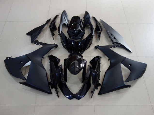 Matte Black and Gloss Black Suzuki GSXR 1000 Fairings 2009-2016 Matte Black and Gloss Black Suzuki GSXR 1000 Fairings 2009-2016