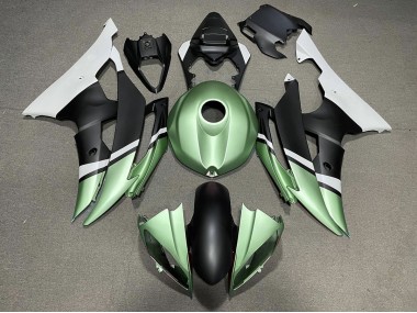 Matte Black and Green Yamaha R6 Fairings 2008-2016