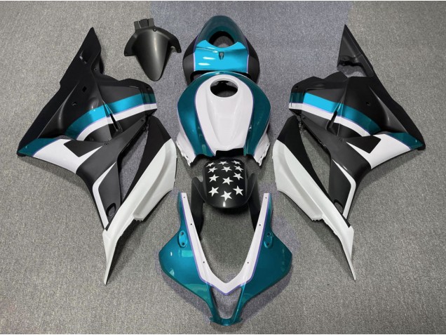 Matte Black and Light Blue Star Honda CBR600RR Fairings 2009-2012 Matte Black and Light Blue Star Honda CBR600RR Fairings 2009-2012