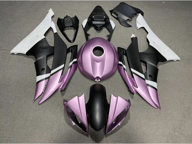 Matte Black and Light Purple Yamaha R6 Fairings 2008-2016 Matte Black and Light Purple Yamaha R6 Fairings 2008-2016