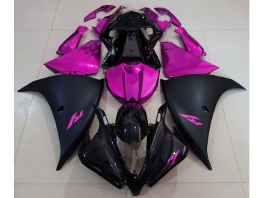 Matte Black and Pink Yamaha R1 Fairings 2013-2014