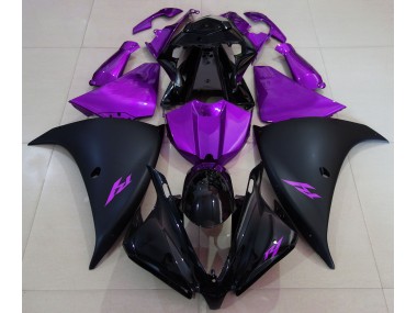 Matte Black and Purple Yamaha R1 Fairings 2013-2014