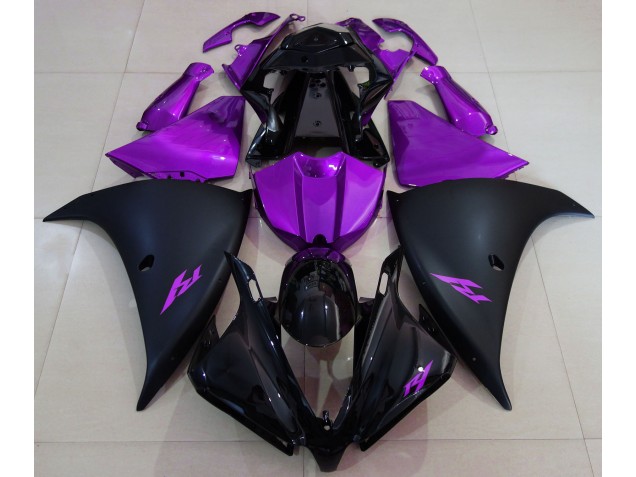 Matte Black and Purple Yamaha R1 Fairings 2013-2014 Matte Black and Purple Yamaha R1 Fairings 2013-2014