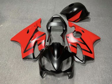 Matte Black and Red Honda CBR600 F4i Fairings 2001-2003