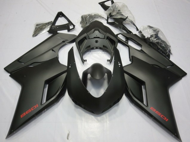 Matte Black Ducati 848 1098 1198 Fairings 2007-2012 Matte Black Ducati 848 1098 1198 Fairings 2007-2012