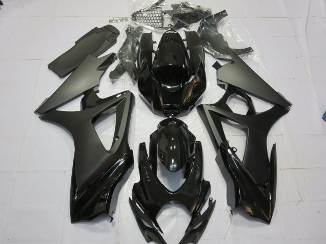 Matte Black Gloss Black Suzuki GSXR 1000 Fairings 2007-2008 Matte Black Gloss Black Suzuki GSXR 1000 Fairings 2007-2008