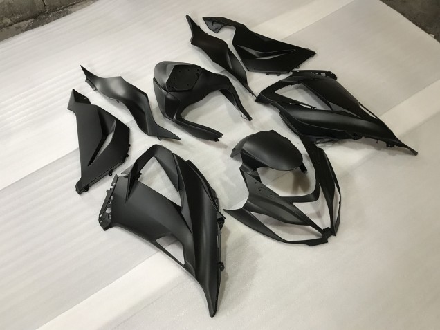 Matte Black Kawasaki ZX6R Fairings 2013-2018 Matte Black Kawasaki ZX6R Fairings 2013-2018
