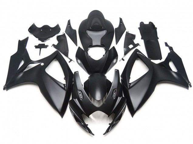 Matte Black OEM Custom Style Suzuki GSXR 600-750 Fairings 2006-2007 Matte Black OEM Custom Style Suzuki GSXR 600-750 Fairings 2006-2007