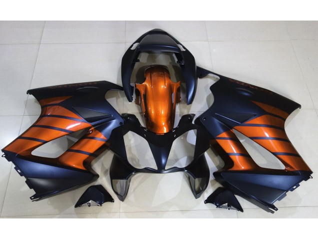 Matte Black & Orange Honda VFR800 Fairings 2002-2012 Matte Black & Orange Honda VFR800 Fairings 2002-2012