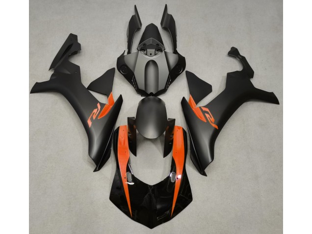 Matte Black & Orange Yamaha R1 Fairings 2015-2019 Matte Black & Orange Yamaha R1 Fairings 2015-2019