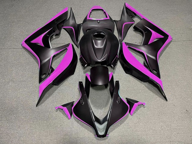 Matte Black & Pink Honda CBR600RR Fairings 2007-2008 Matte Black & Pink Honda CBR600RR Fairings 2007-2008