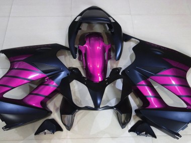Matte Black & Pink Honda VFR800 Fairings 2002-2012