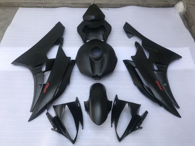 Matte Black Plain Yamaha R6 Fairings 2006-2007 Matte Black Plain Yamaha R6 Fairings 2006-2007