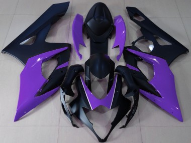 Matte Black & Purple Suzuki GSXR 1000 Fairings 2005-2006