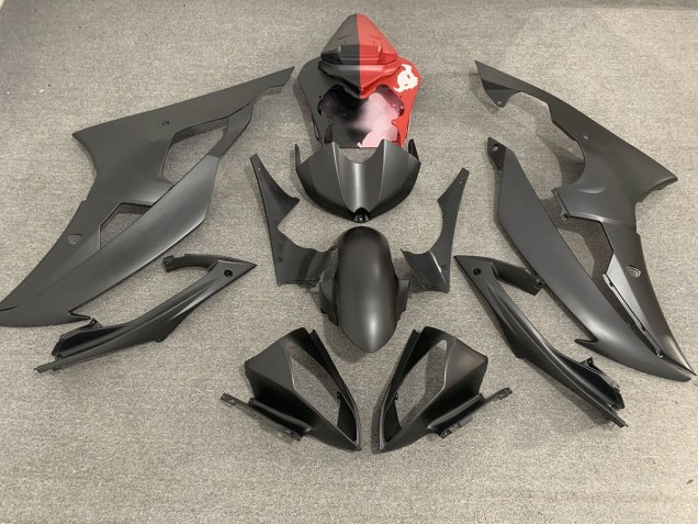 Matte Black & Red Yamaha R6 Fairings 2008-2016 Matte Black & Red Yamaha R6 Fairings 2008-2016