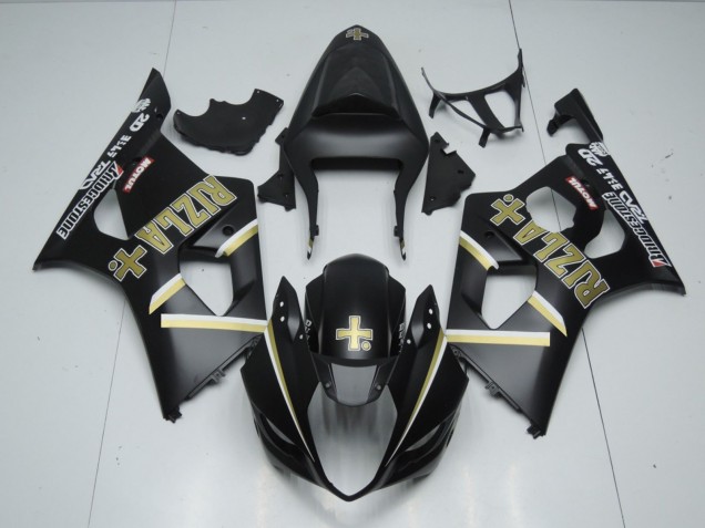 Matte Black Rizla + Suzuki GSXR 1000 Fairings 2003-2004 Matte Black Rizla + Suzuki GSXR 1000 Fairings 2003-2004