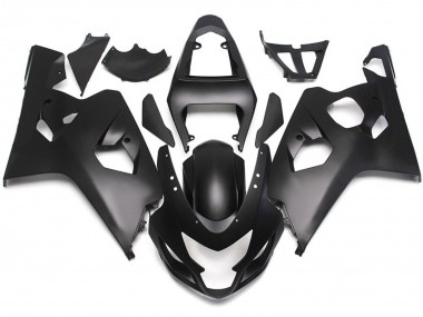 Matte Black Style w Red Decals Suzuki GSXR 600-750 Fairings 2004-2005