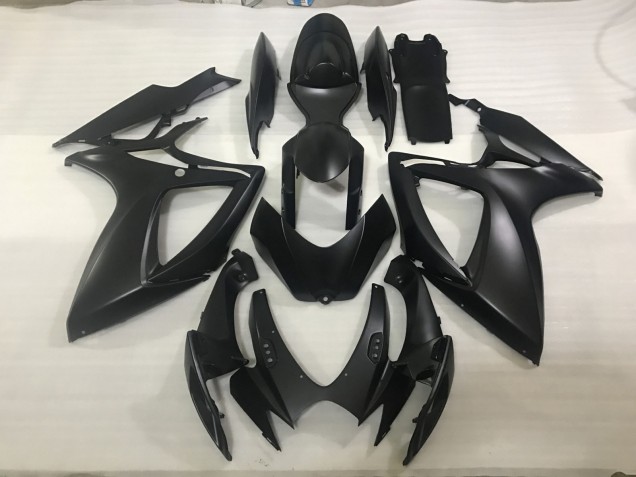 Matte Black Suzuki GSXR 600-750 Fairings 2006-2007 Matte Black Suzuki GSXR 600-750 Fairings 2006-2007