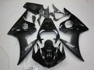 Matte Black White Decal Yamaha R6 Fairings 2003-2005