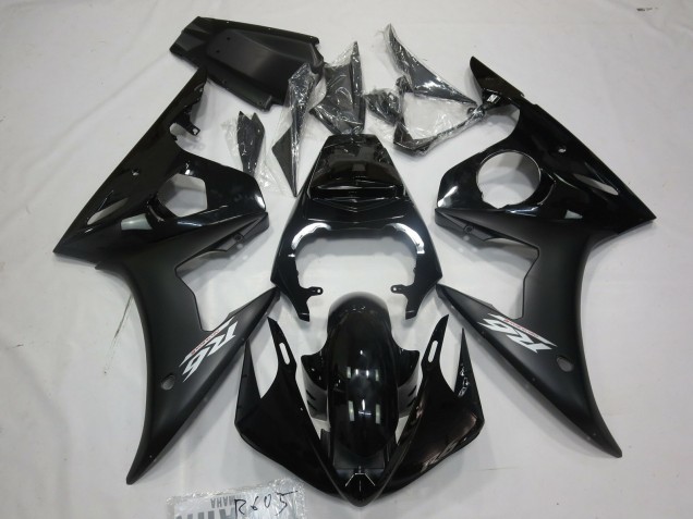 Matte Black White Decal Yamaha R6 Fairings 2003-2005 Matte Black White Decal Yamaha R6 Fairings 2003-2005