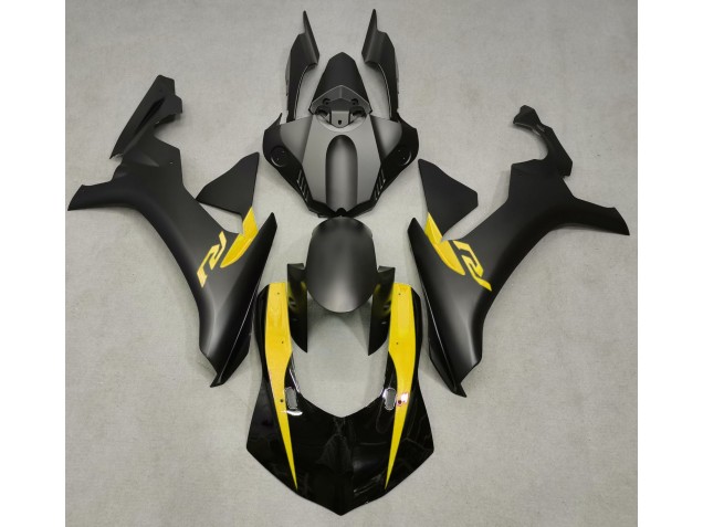 Matte Black & Yellow Yamaha R1 Fairings 2015-2019 Matte Black & Yellow Yamaha R1 Fairings 2015-2019