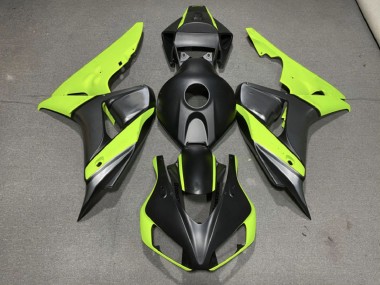 Matte Gray Black and Green Honda CBR1000RR Fairings 2006-2007