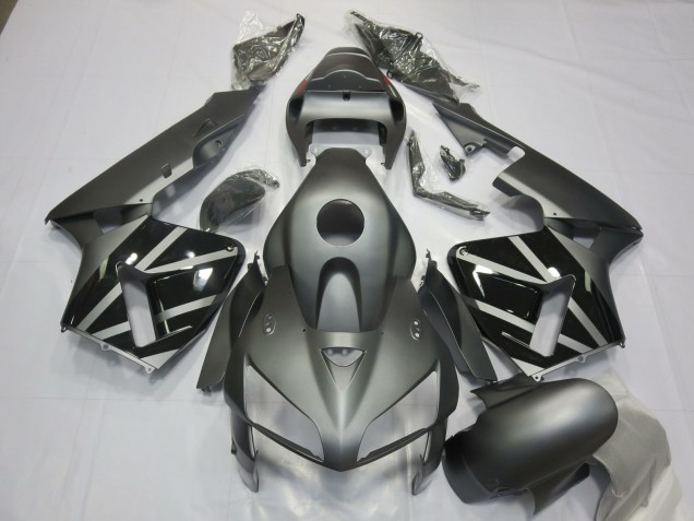 Matte Grey & Black Honda CBR600RR Fairings 2005-2006 Matte Grey & Black Honda CBR600RR Fairings 2005-2006