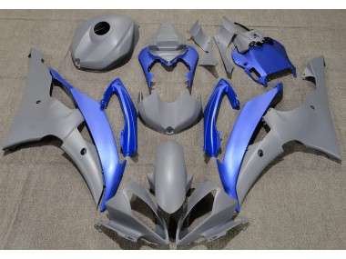 Matte Grey & Blue Yamaha R6 Fairings 2008-2016