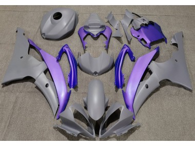 Matte Grey & Purple Yamaha R6 Fairings 2008-2016