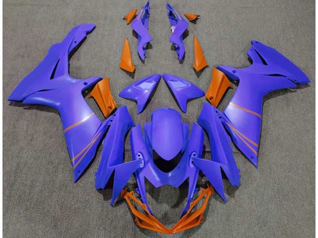 Matte Ocean Blue & Orange Suzuki GSXR 600-750 Fairings 2011-2020 Matte Ocean Blue & Orange Suzuki GSXR 600-750 Fairings 2011-2020