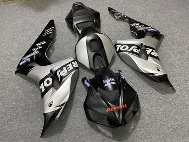 Matte Silver Repsol Honda CBR1000RR Fairings 2006-2007