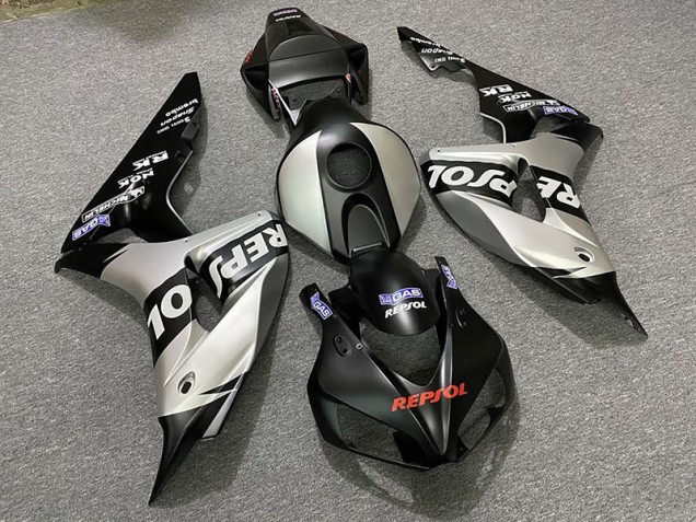 Matte Silver Repsol Honda CBR1000RR Fairings 2006-2007 Matte Silver Repsol Honda CBR1000RR Fairings 2006-2007