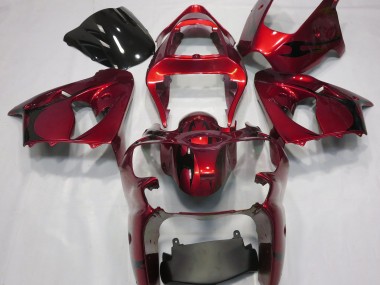 Metallic Red Kawasaki ZX6R Fairings 2000-2002