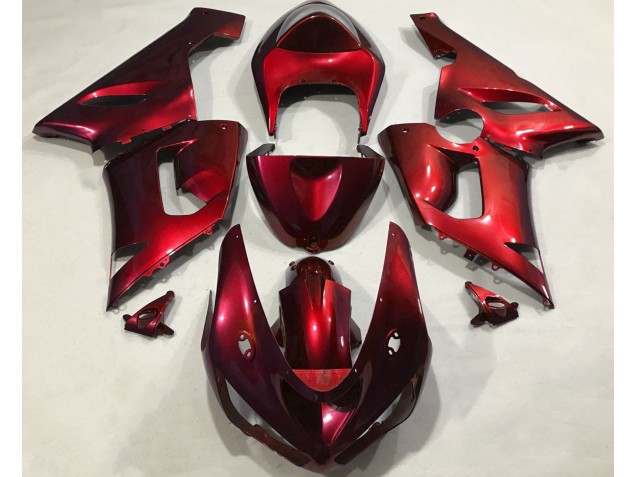 Metallic Red Kawasaki ZX6R Fairings 2005-2006 Metallic Red Kawasaki ZX6R Fairings 2005-2006
