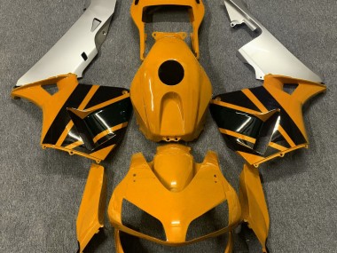 Mustard Yellow & Matte Silver Honda CBR600RR Fairings 2003-2004