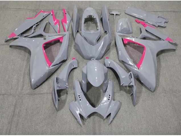 Nardo and Pink Trim Suzuki GSXR 600-750 Fairings 2006-2007 Nardo and Pink Trim Suzuki GSXR 600-750 Fairings 2006-2007