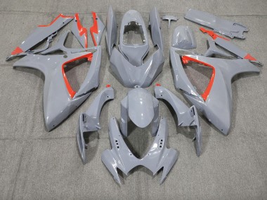 Nardo and Red Trim Suzuki GSXR 600-750 Fairings 2006-2007