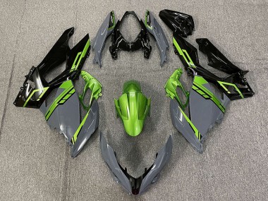 Nardo Gray and Green Kawasaki Ninja 400 Fairings 2018-2020