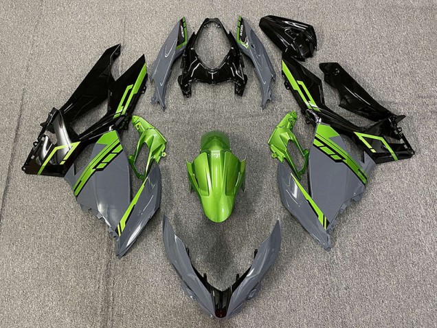 Nardo Gray and Green Kawasaki Ninja 400 Fairings 2018-2020 Nardo Gray and Green Kawasaki Ninja 400 Fairings 2018-2020