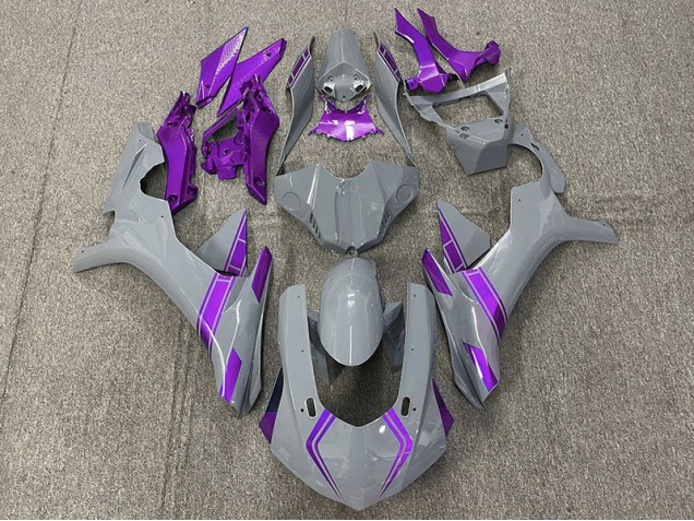 Nardo Gray & Purple Accents Yamaha R1 Fairings 2015-2019 Nardo Gray & Purple Accents Yamaha R1 Fairings 2015-2019