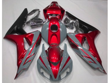 Nardo Grey and Red Honda CBR1000RR Fairings 2006-2007