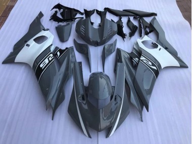 Nardo Grey and White Yamaha R6 Fairings 2017-2019
