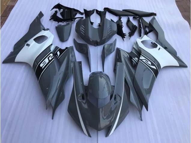 Nardo Grey and White Yamaha R6 Fairings 2017-2019 Nardo Grey and White Yamaha R6 Fairings 2017-2019