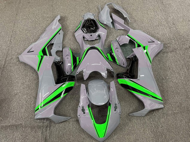 Nardo with Green Stripes Honda CBR1000RR Fairings 2017-2019 Nardo with Green Stripes Honda CBR1000RR Fairings 2017-2019