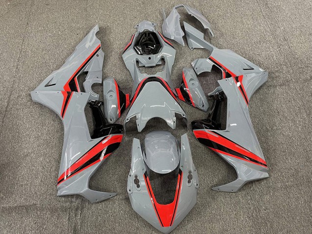 Nardo with Red Stripes Honda CBR1000RR Fairings 2017-2019 Nardo with Red Stripes Honda CBR1000RR Fairings 2017-2019