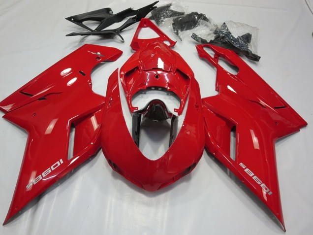 OEM Style Gloss Red Ducati 848 1098 1198 Fairings 2007-2012 OEM Style Gloss Red Ducati 848 1098 1198 Fairings 2007-2012