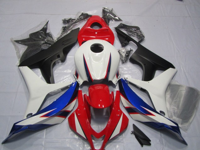 OEM White Red Blue Style Design Honda CBR600RR Fairings 2007-2008 OEM White Red Blue Style Design Honda CBR600RR Fairings 2007-2008
