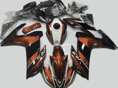 Orange and Gloss Black Yamaha R3 Fairings 2015-2018