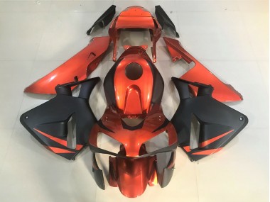 Orange and Matte Black Honda CBR600RR Fairings 2003-2004
